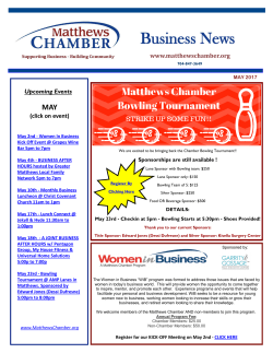may 2017 newsletter - Matthews Chamber of Commerce