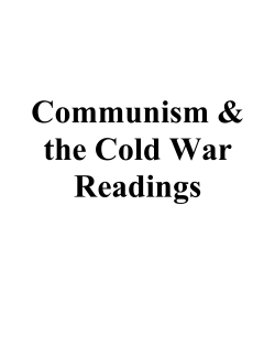 Timeline of the Cold War
