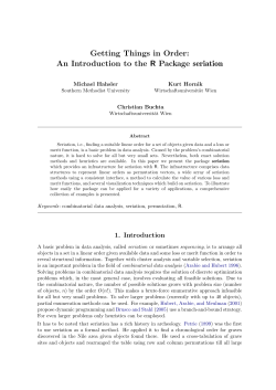 Getting Things in Order: An Introduction to the R Package