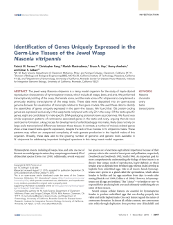 Identification of Genes Uniquely Expressed in the Germ