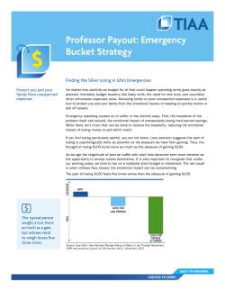 Professor Payout: Emergency Bucket Strategy