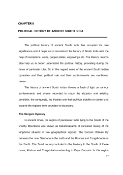 chapter ii political history of ancient south india