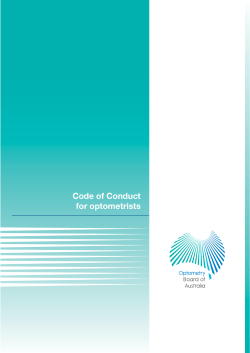 Code of Conduct for Optometrists