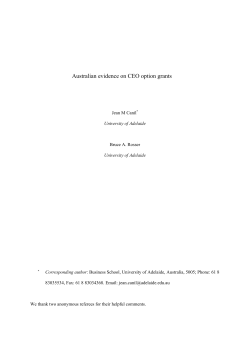 Australian evidence on CEO option grants