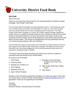 House Party Kit - University District Food Bank