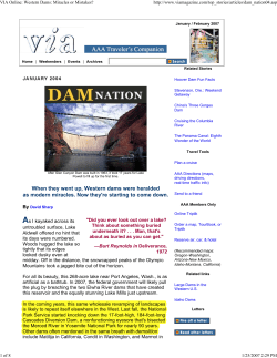 Damn Nation: Western Dams and the Future of Dams in the West