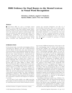 fMRI Evidence for Dual Routes to the Mental Lexicon in Visual Word