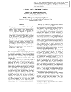 A Vector Model of Causal Meaning