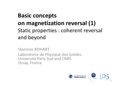 Basic concepts on magnetization reversal (1)