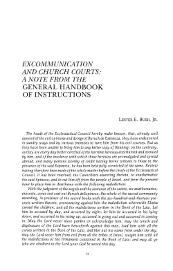excommunication and church courts