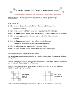 4x4 Euler squares (aka &ldquo;magic colour/shape