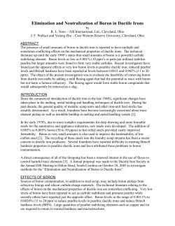 Elimination and Neutralization of Boron in Ductile Irons