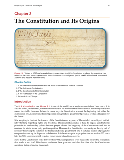 The Constitution and Its Origins