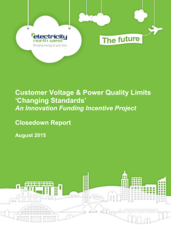 Changing Standards - Electricity North West