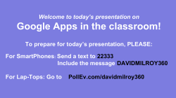 Google Apps in the classroom!