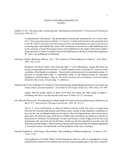 Daniel Bibliography - Dr. Thomas F. McDaniel