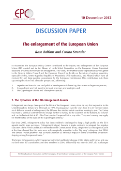 The enlargement of the European Union