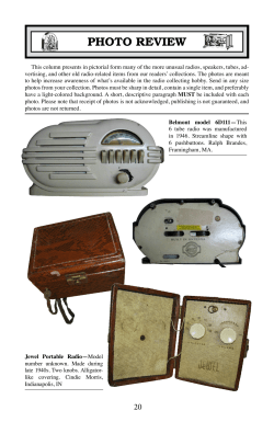 PHOTO REViEW - Antique Radio Classified