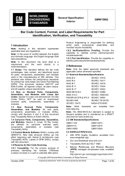 GMN General Specification Template