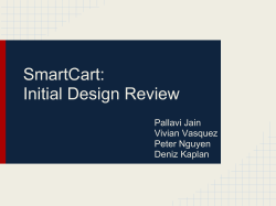 Smart Cart Initial Design Review