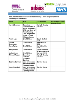 This plan has been reviewed and adopted by a wide range of