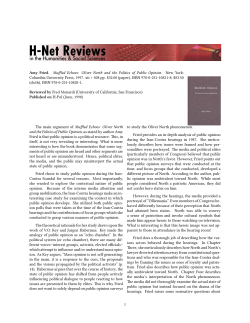 Untitled [Fred Monardi on Muffled Echoes: Oliver North and - H-Net