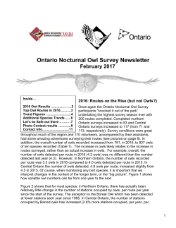 Nocturnal Owl Survey - Bird Studies Canada