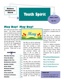 May 2011 - Chalmers Presbyterian Church