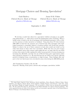 Mortgage Choices and Housing Speculation