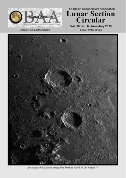 Lunar Section Circular - British Astronomical Association