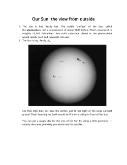 Our Sun: the view from outside
