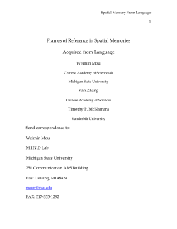 Frames of Reference in Spatial Memories Acquired from Language