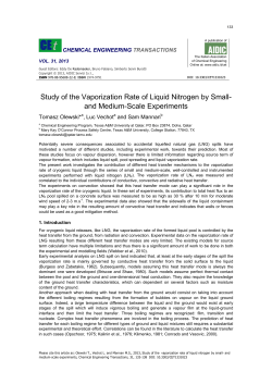 Study of the Vaporization Rate of Liquid Nitrogen