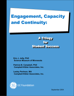 Engagement, Capacity and Continuity - Campbell