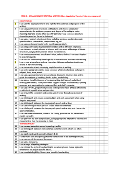 YEAR 6 - KEY ASSESSMENT CRITERIA: WRITING (Non