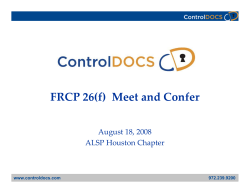 FRCP 26(f) Meet and Confer