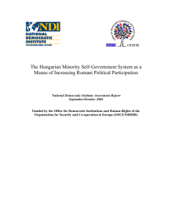 The Hungarian Minority Self-Government System as a