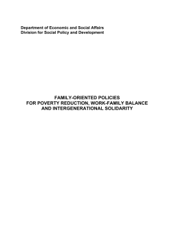 Anti-poverty family-focused policies in developing countries