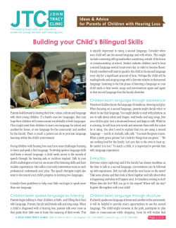 Building your Child`s Bilingual Skills