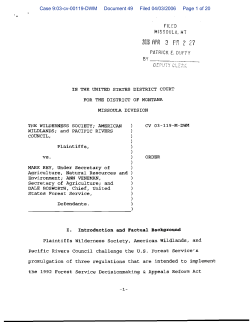Public Participation in Forest Service Decisions 04-03-06