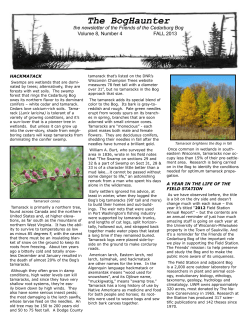 The BogHaunter - Friends of the Cedarburg Bog