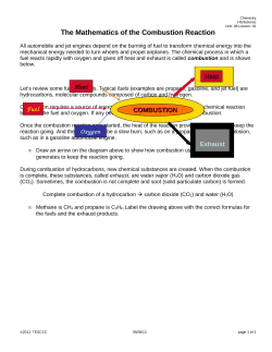 The Mathematics of the Combustion Reaction