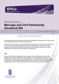 Marriage and Civil Partnership (Scotland) Bill