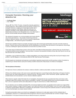 Computer forensics: Donning your detective hat