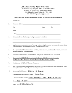 Oklahoma Society Daughters of the American Revolution