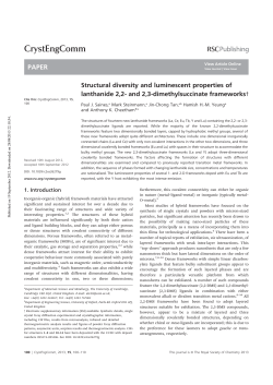 CrystEngComm - Department of Engineering Science