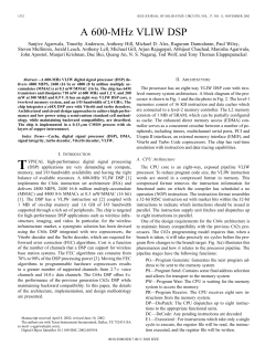 A 600-MHz VLIW DSP - UC Davis Department of Electrical and