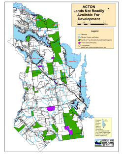 ACTON Lands Not Readily Available For Development