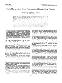 On the Automaticity of Higher Mental Processes