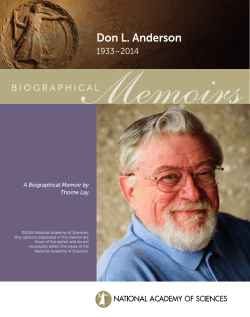 Don L. Anderson - National Academy of Sciences